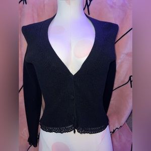 Victoria’s Secret Love & Lemons collection black cardigan sweater